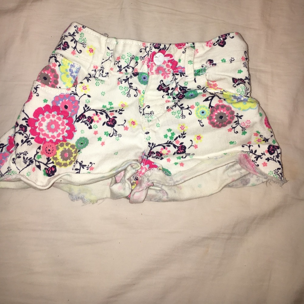 Floral Child Girls Denim Shorts